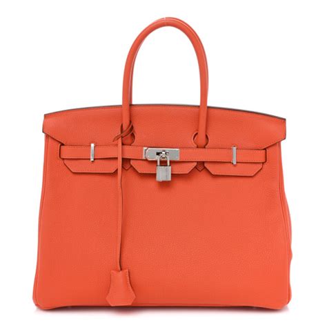 HERMES Togo Birkin 35 Feu 1301841 .